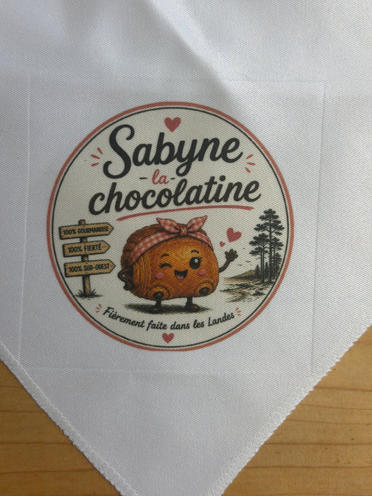 Zoom foulard chocolatine pour les ferias