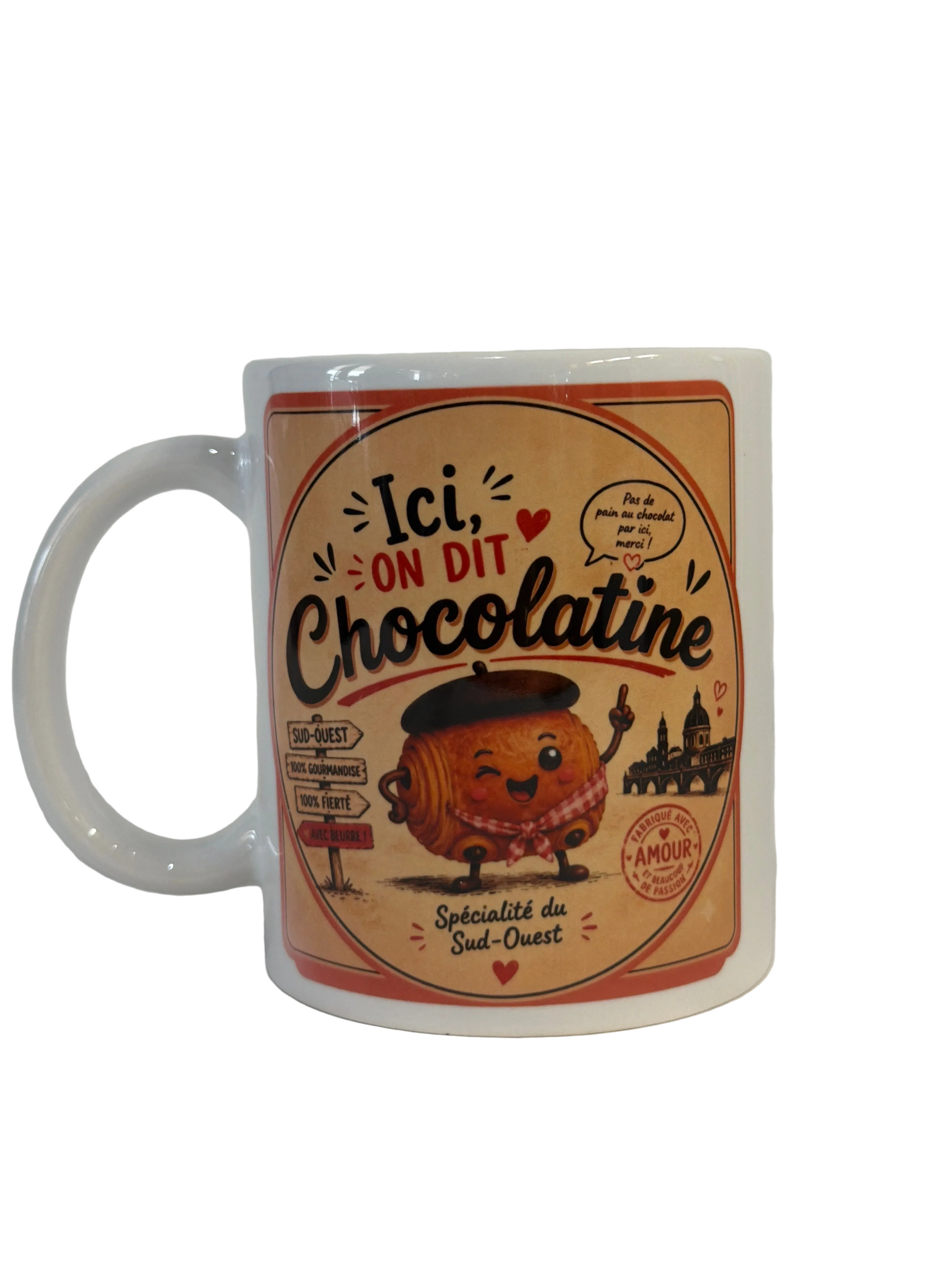 Mug ici c est chocolatine les Landes 