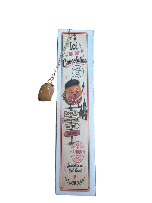 Marque page chocolatine fait dans les Landes 