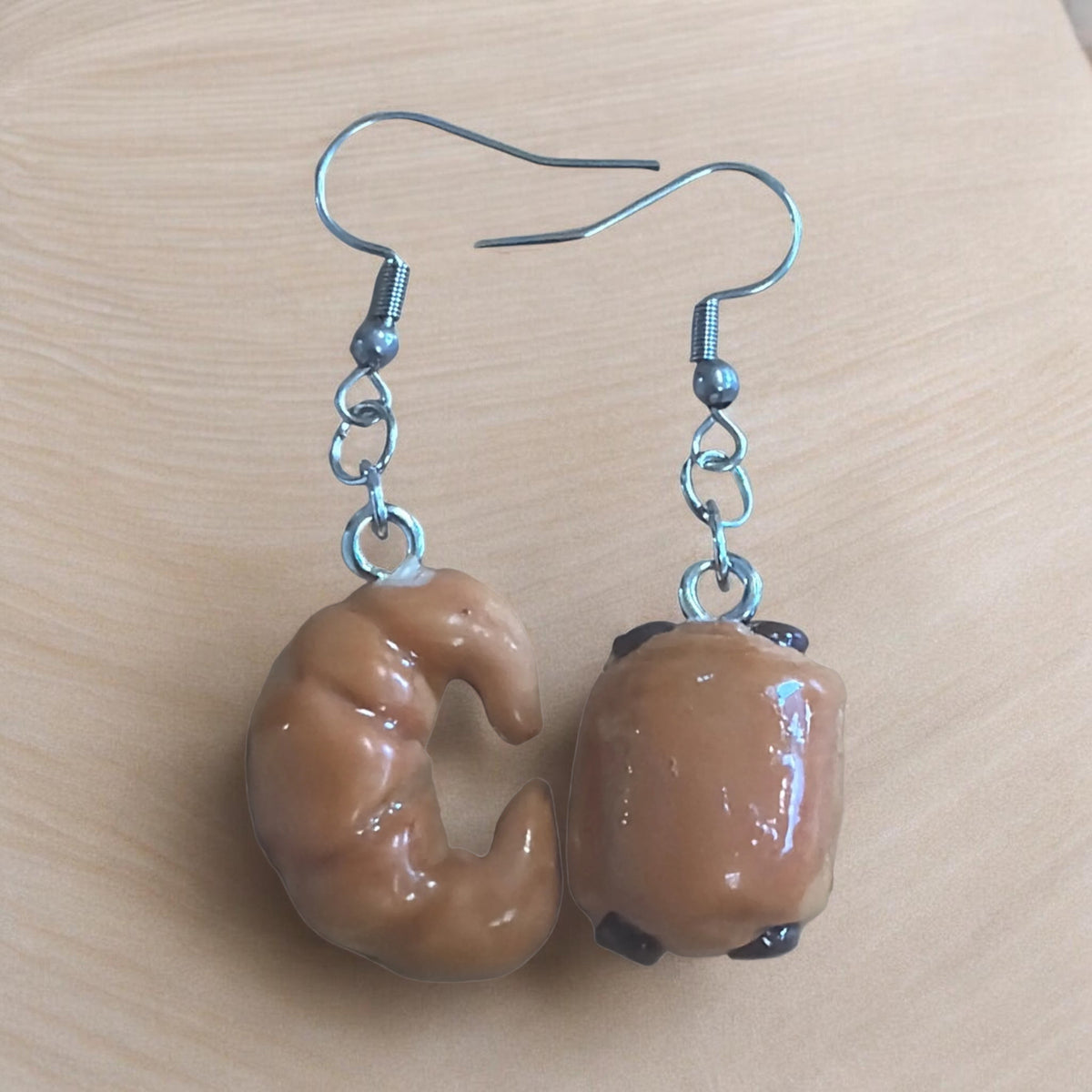 Boucles d'oreilles Croissant et Chocolatine